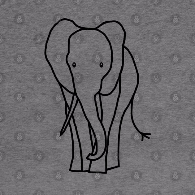 Big Elephant Outline Graphic by ellenhenryart